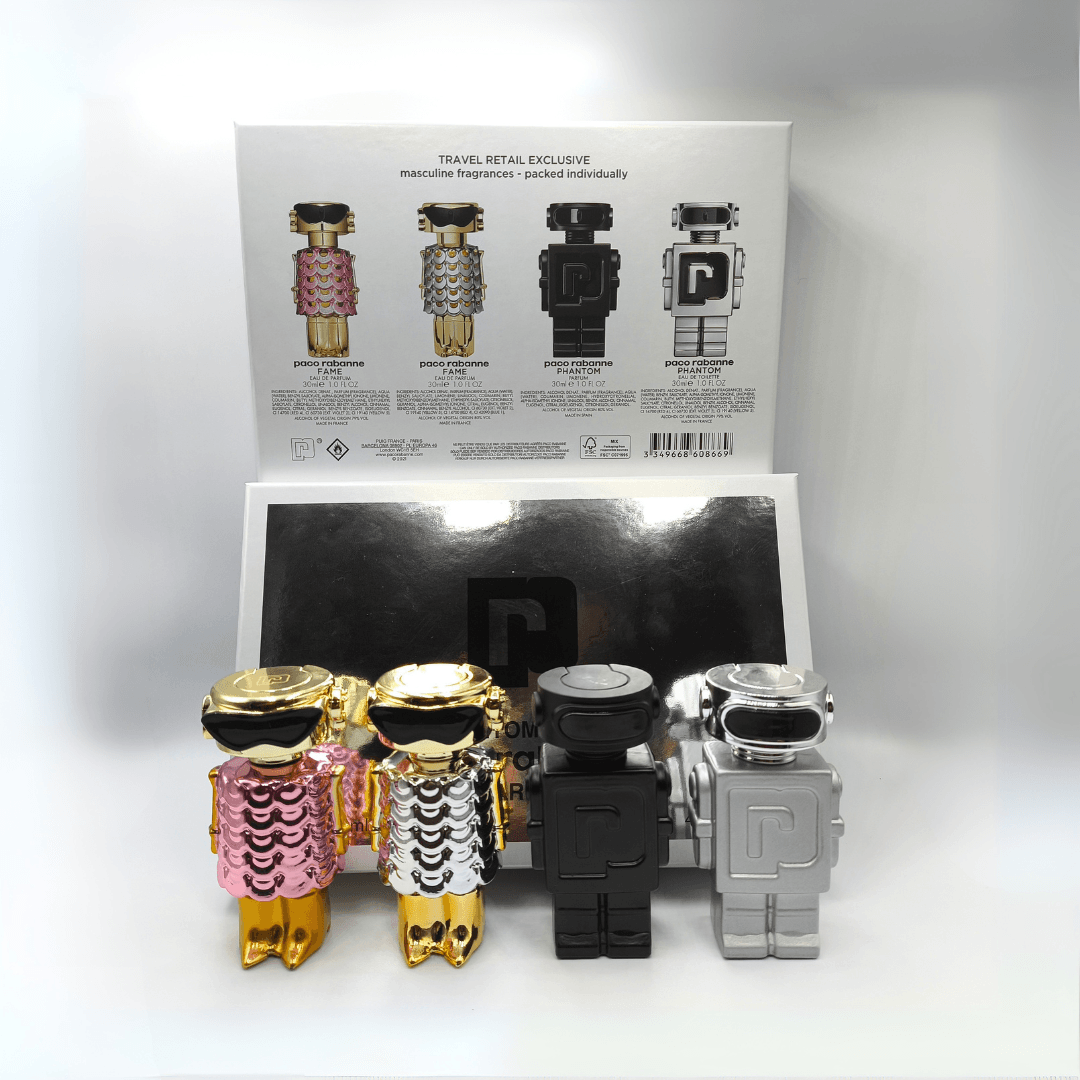 famestoms Paco Rabanne Phantom & Fame Collections - 4x30ml Travel Retail Exclusive (Hombre y Mujer)