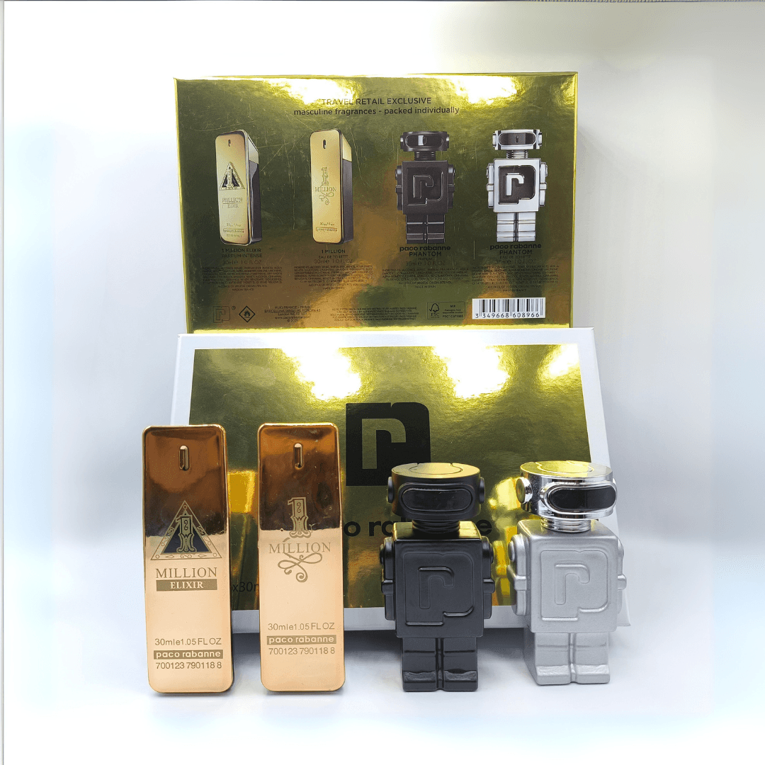 Paco Rabanne One Million & Phantom - Set 4x30ml Travel Retail Exclusive