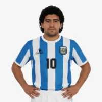 Argentina Mundial 1986 Maradona #10 - Jersey Fut Retro Manga Corta