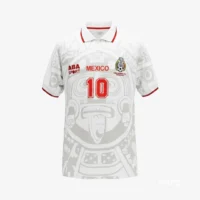 JerseyRetro_DRG98-2 México Mundial 1998 L. Garcia #10 - Jersey Fut Retro Manga Corta