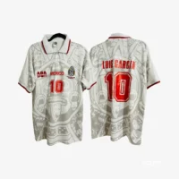 JerseyRetro_DRG98-5 México Mundial 1998 L. Garcia #10 - Jersey Fut Retro Manga Corta