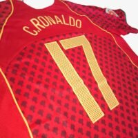 Portugal 2004 Ronaldo #17 - Jersey Fut Retro Manga Corta