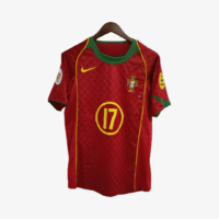 Portugal 2004 Ronaldo #17 - Jersey Fut Retro Manga Corta