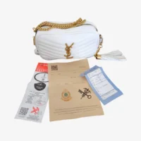 YvesSaintLaurent_Bolsa_CrossbodyBca-3 Yves Saint Laurent Bolsa Mini Crossbody - Blanca Acolchada