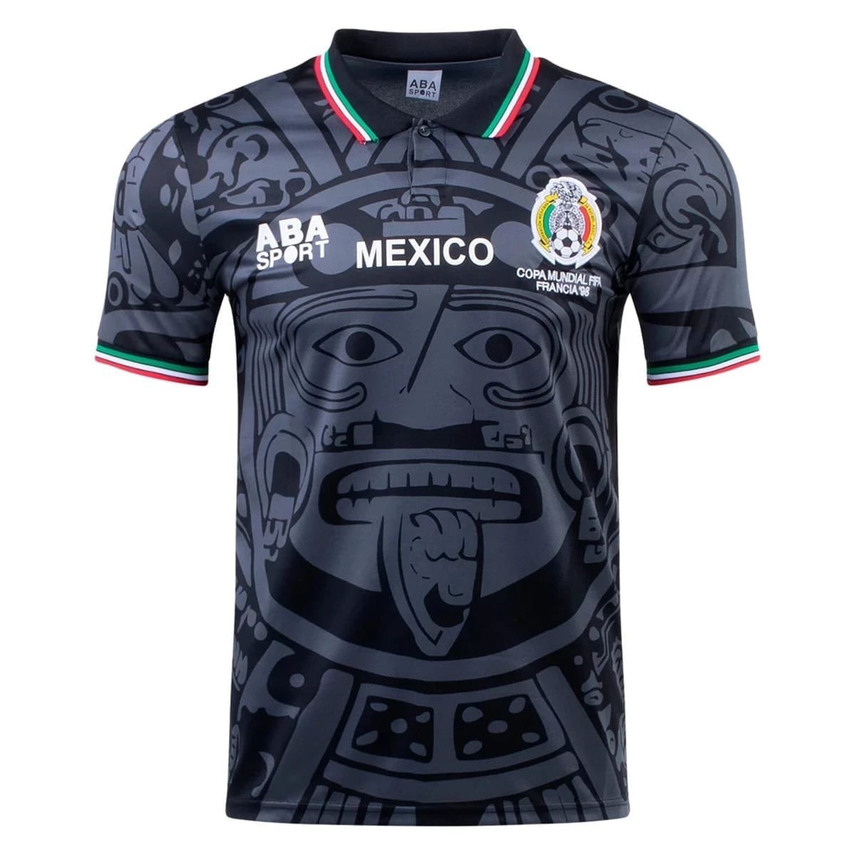 Jersey retro México 1998 ABA Sport – Piedra del Sol (Negra)