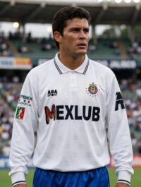 759955134_2216941129092656_1111616617949795996_n-2 Jersey Chivas 1997 Visitante Blanca Manga Larga ABA Sport MEXLUB SOL Ramón Ramírez 7