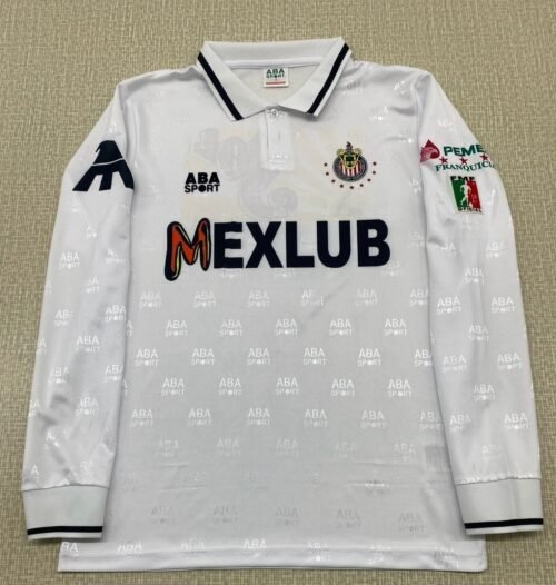 img_1699-2 Jersey Chivas 1997 Visitante Blanca Manga Larga ABA Sport MEXLUB SOL Ramón Ramírez 7