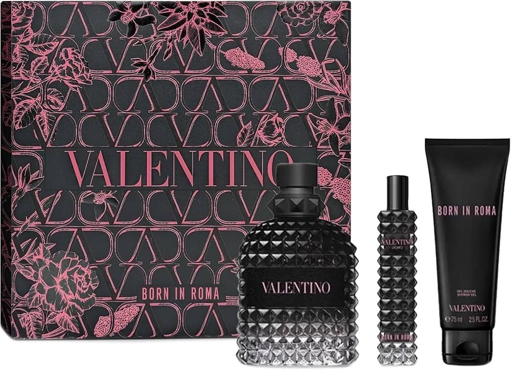 Set Valentino Uomo Born in Roma EDT 100ml + 15ml + Shower Gel 75ml Hombre - Estuche de Regalo